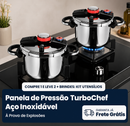 [COMPRE 1 LEVE 2] - KIT Panelas de Pressão TurboChef Aço Inoxidável - Á Prova de Explosões + Brinde: Kit Utensílios