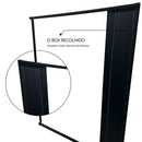 Box Para Banheiro de PVC Sanfonado Frontal BCF Preto