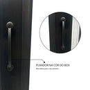 Box Para Banheiro de PVC Sanfonado Frontal BCF Preto